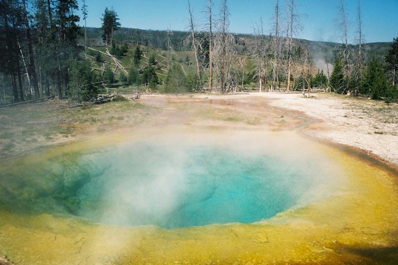 The prismatic spring in Yellowstone